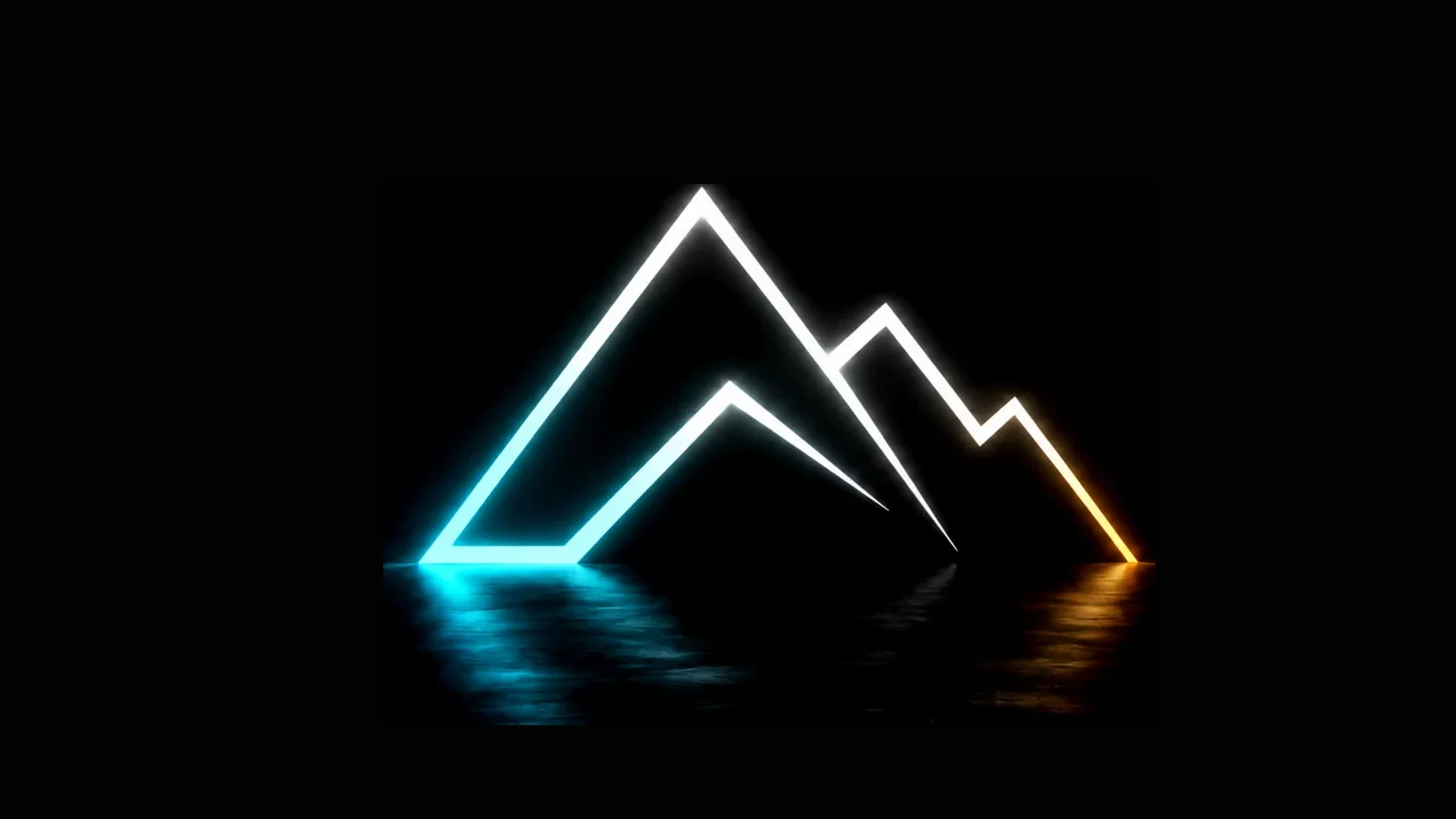 Glowing outline of the SummitReach mountain
